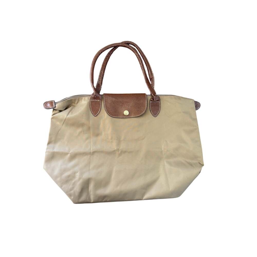Longchamp Beige Brown Foldable Tote